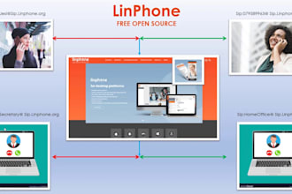 build linphone app, esim app, sms app, softphone app
