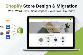 migrate wix to shopify, wordpress to shopify, squarespace store design pagecloud