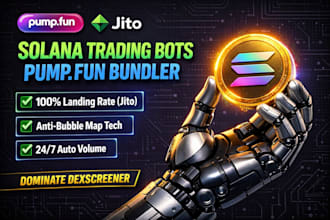 develop a solana volume bot, pump fun bundler, and telegram trading bot