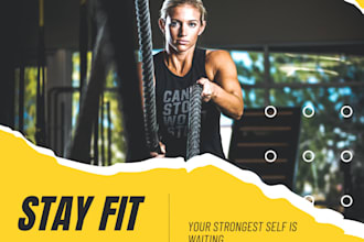 create 20 professional instagram posts for your fitness business