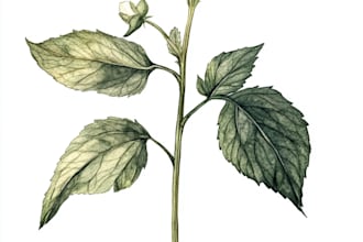 draw botanical illustration flower, plant