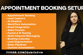 setup appointment booking appointwise gohighlevel crm workflow sales funnel
