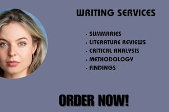 research, case study analysis, and summary reports