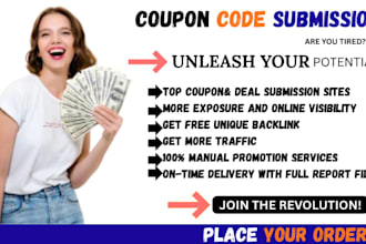 submit coupon code to top 100 USA coupon site, coupon submissions web promotion