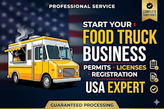 register your food truck, permits, licenses and llc in USA