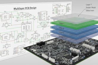 create multilayer pcb schematic, layout with gerber files