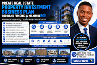 create real estate property investment business plan for bank funding ROI