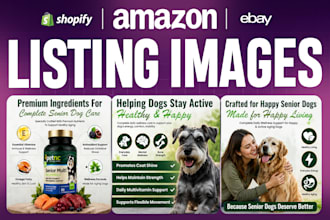 design amazon listing images infographics and product images