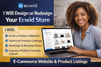 build ecwid websites design and redesign ecwid store product listing upload