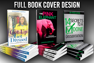 create a custom book cover design for KDP, ingram spark, and more