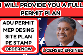 adu compliant plan, adu permit drawing, deck permit, adu mep plan, cad drafter