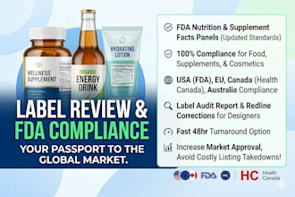provide expert fda label review and regulatory compliance for global markets
