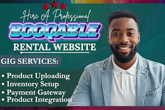 design a booqable online rental website booqable booking website, vector tracing
