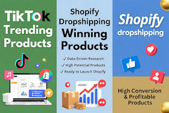 research winning and tik tok trending products for shopify dropshipping store