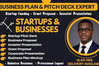 do startup funding business plans, grant proposal and pitch deck