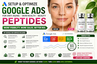setup optimize peptides google ads for anti aging skin health beauty peptides