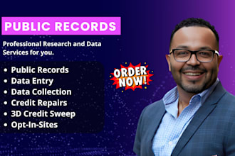 manually create accounts on various public records for you