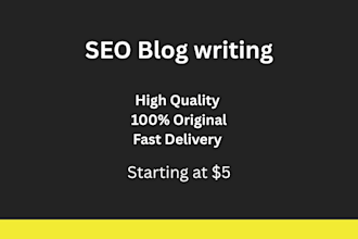 write SEO friendly blog posts and articles