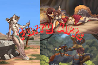 draw furry art anthro reference sheet sfw nsfw fursona ref sheet oc art