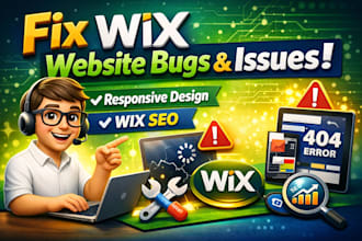 fix wix website bugs, wix studio issues, responsive design and wix SEO