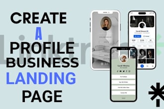 create a professional linktree bio link landing page for your brand