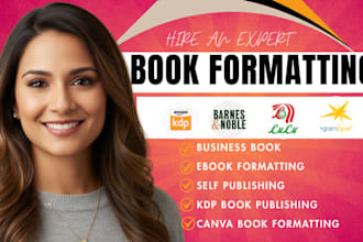 format your self help or business book for  amazon KDP book publishing