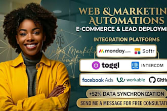 integrate monday com softr toggl intercom facebook ad workable github automation