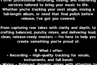 mix and master your tracks