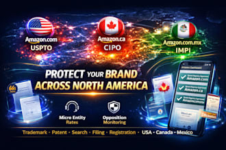 do trademark patent search filing registration in USA canada mexico