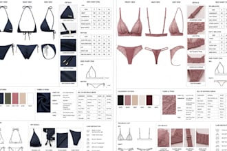 do sportswear tech pack activewear tech pack lingerie swimwear fashion designer