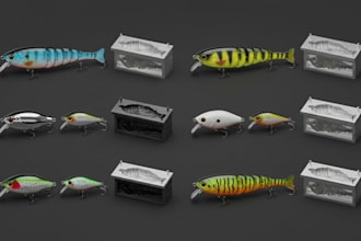 create 3d printable mold for silicon, resin, chocolate 3d fishing lure fish bait