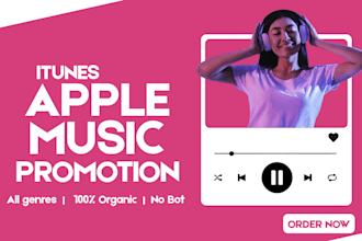 do organic apple music promotion, itunes music, apple music followers, listeners