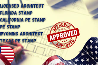 licensed florida california texas wy stamp a architectural stamp for city permit