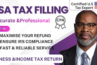 prepare your s corp, llc, c corp income tax return, 1120 and file tax extension