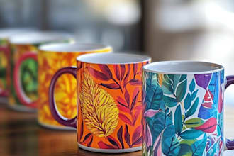 do an custom mug design or coffee mug design