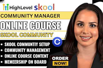 skool coach community setup online course and lesson upload