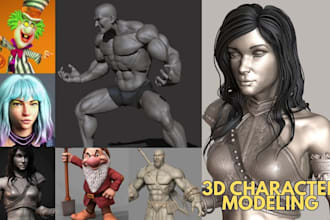 create a rigged, game ready 3d character model
