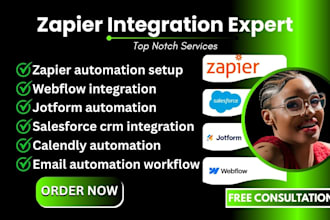 integrate zapier webflow jotform salesforce calendly openai twilio integration