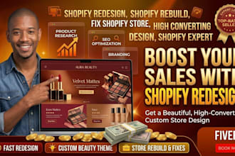 redesign shopify store or rebuild shopify website for higher conversion