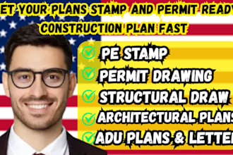 usa states licensed engineer, adu permit plan, garage conversion, permit drawing