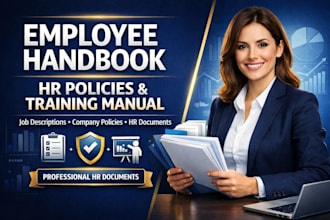craft employee handbook, HR policies, job descriptions and training manual