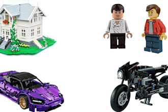 custom lego cars, houses, bike, ship, truck and minifigure with pdf instruction