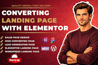 elementor wordpress landing page design sales page lead generation page