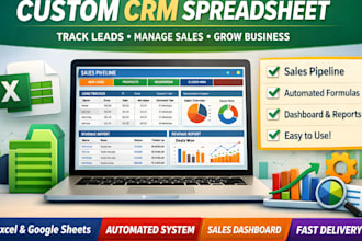 design a professional sales CRM spreadsheet in excel or google sheets