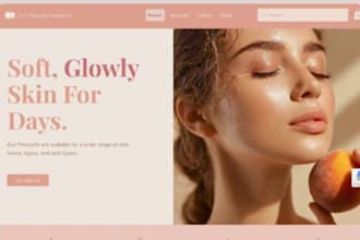 design skincare shopify store, beauty shopify website, skincare store website