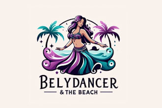 create a unique beach and ocean logo design