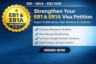 review eb1, eb1a, eb2, eb2 niw petition with publication, citation, peer review