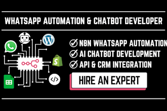 build n8n ai chatbot and whatsapp automation