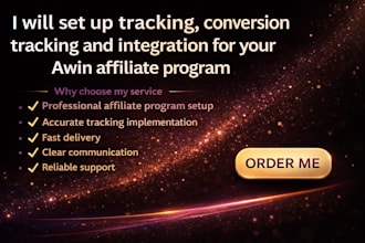 set up tracking and integration for your awin affiliate program