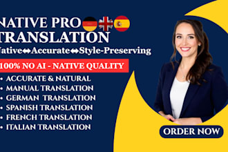 translate, proofread fantasy novel as native german spanish or french translator
